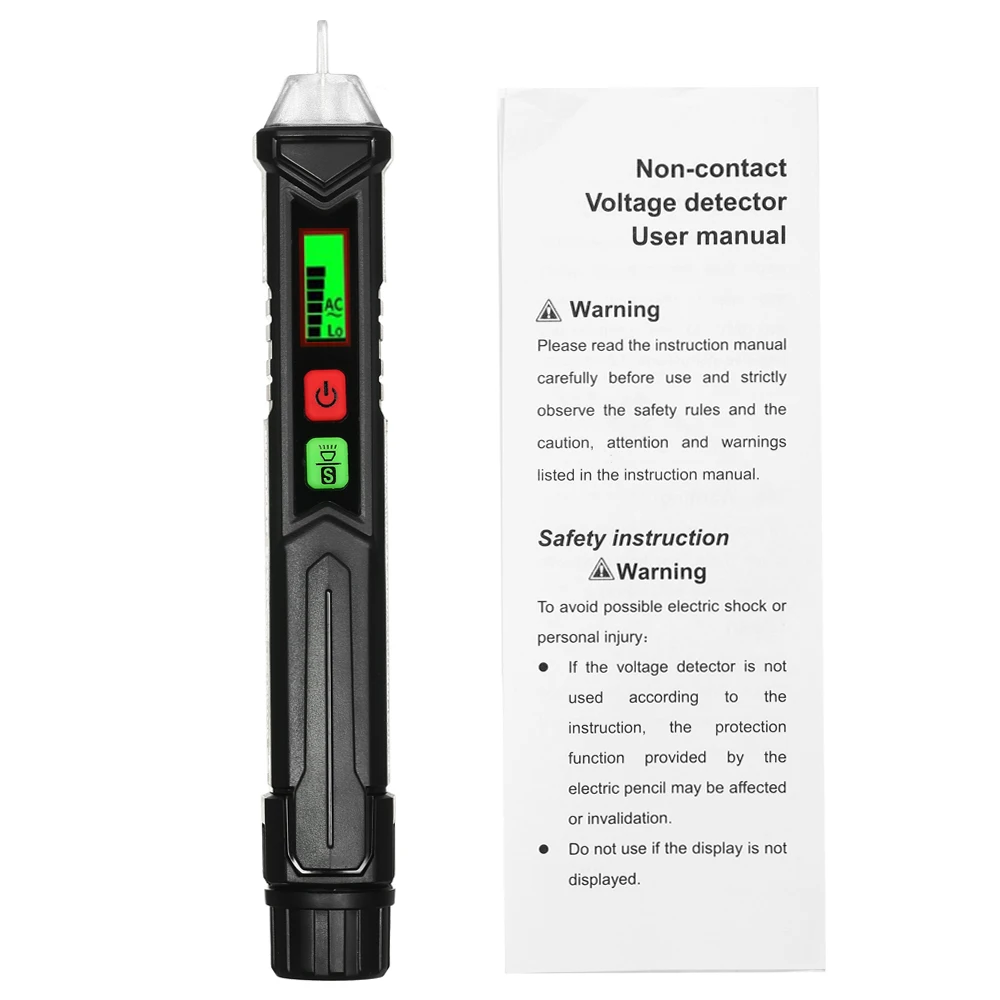 

Electric indicator Intelligent Voltage Detector Non-contact AC Voltage Tester Pen Shaped Detector with Sound and Light Alarm