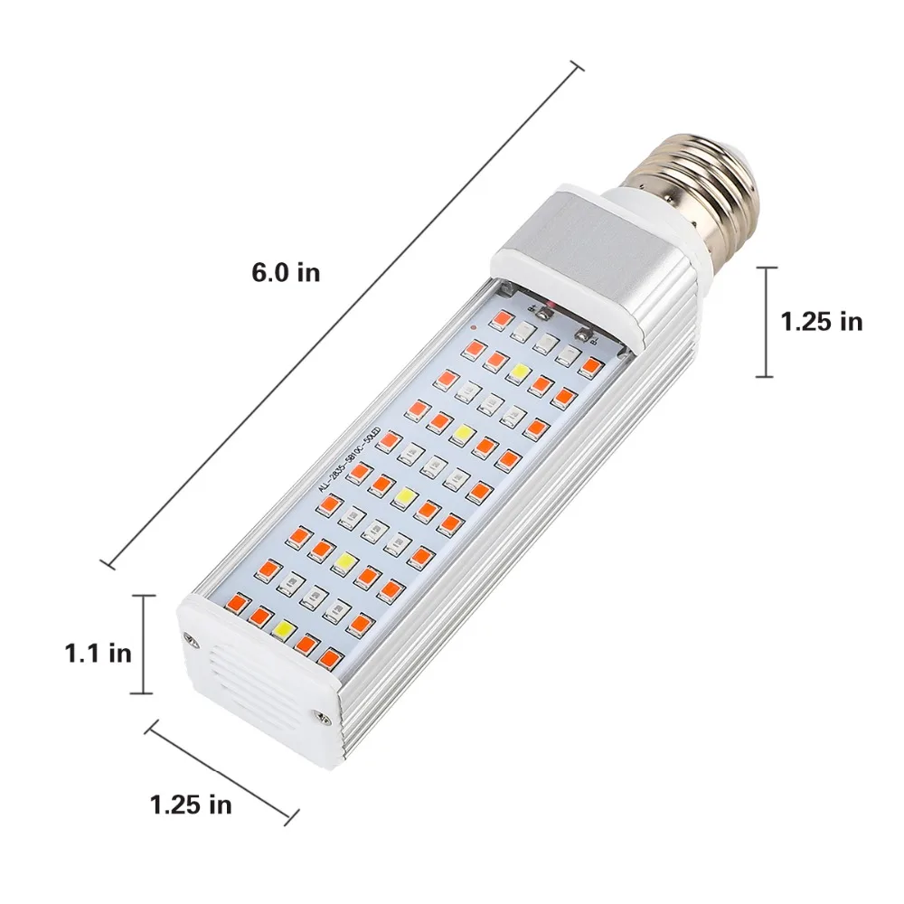 Светодиодный светильник для выращивания, лампа 25 Вт E27 50 светодиодный алюминиевый полноспектральный солнечный светильник для внутреннего освещения, горшечные растения, садовые рассады, лампа для растений