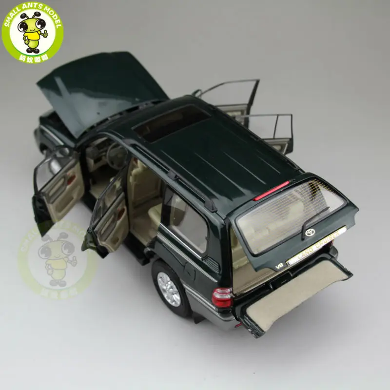 1/18 Land Cruiser LC100 литая под давлением модель автомобиля SUV Игрушки для мальчиков девочек Подарки Зеленый