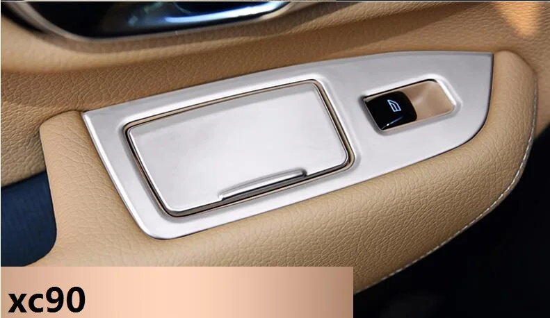 Для Volvo XC90 изменение 15-19 XC90 окна кнопку декоративная рамка лифт переключатель панели декоративные наклейки автомобильные аксессуары