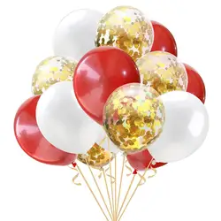 Из блестящего металла Рубин красный латексный конфетти для воздушного шара воздушные шары для дня рождения вечерние украшения детский душ