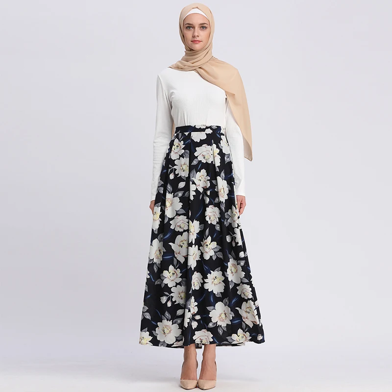 

Faldas Mujer Moda 2019 High Waist Abaya Arabic Muslim Skirt Jupe Femme Long Islamic Skirts Womens Lange Rokken Islam Clothing