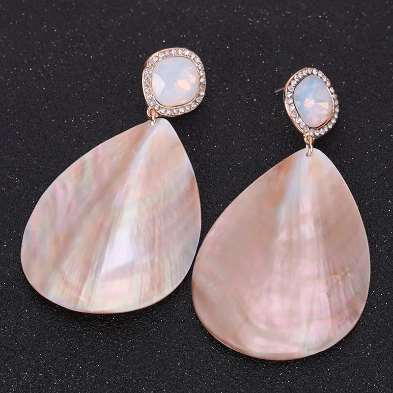 Sehuoran Aretes Boho Oorbellen Shell Water Drop Earrings For Women Statement Pendientes Wedding Earrings Fashion Jewelry Gifts (5)