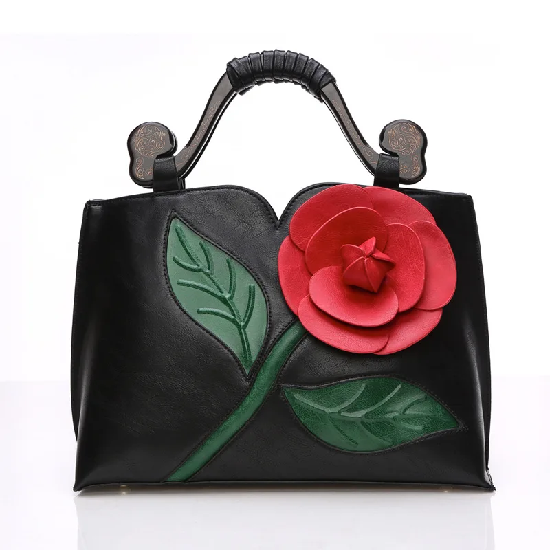  CLELO 2017 new women's bag flower Rose bag of the ladies handbags from luxury bags of the women bag famous Vintage style 