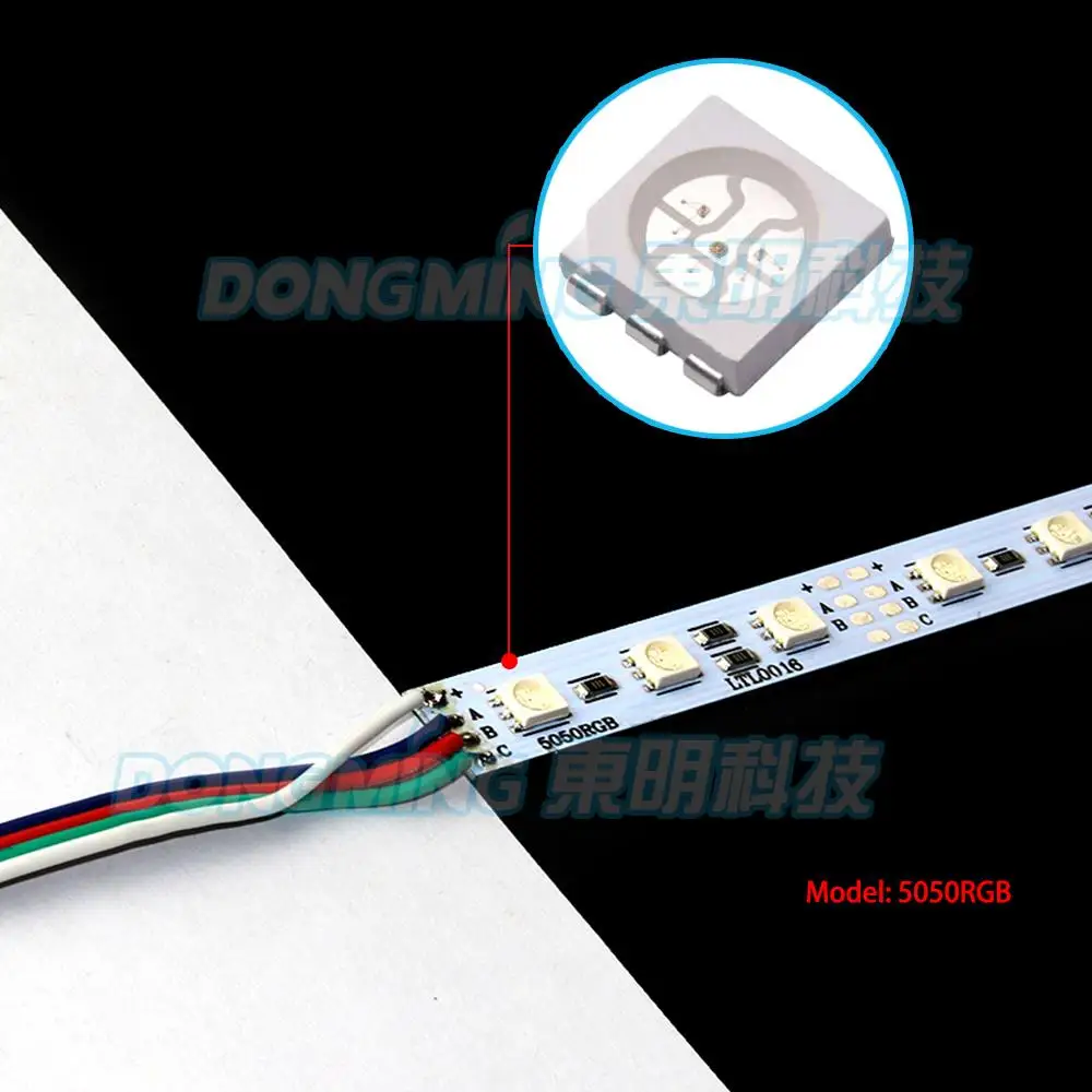 Супер яркий SMD 5050 RGB светодиодный светильник 5 шт. 50 см 36 светодиодный s/шт. DC 12 В U Профиль+ PC крышка светодиодный светильник