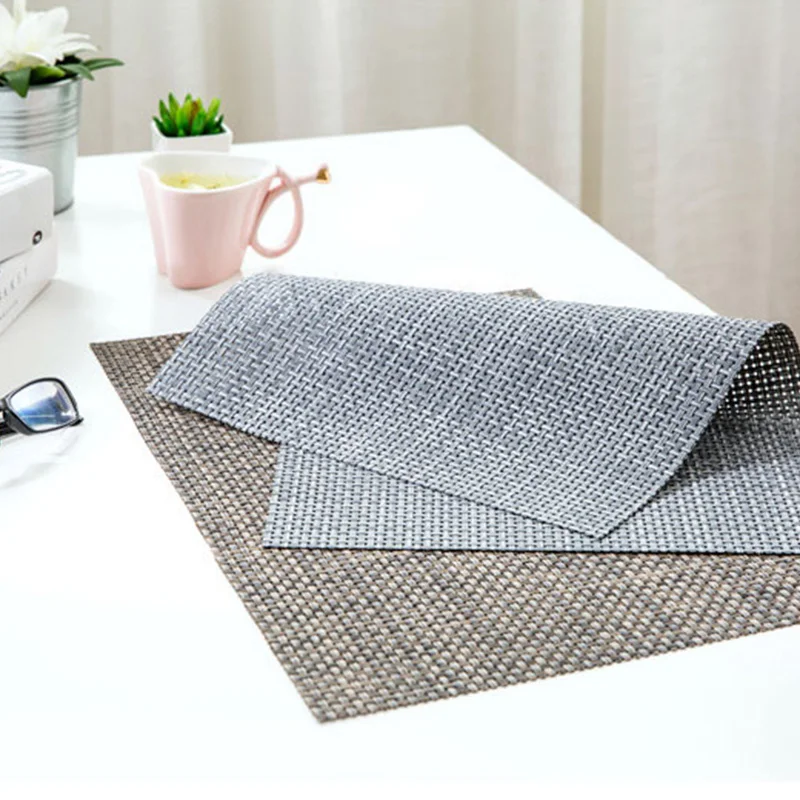 2 pcs Heat insulated Table Mat Home PVC Waterproof Table Mat Table Decorating Accessories