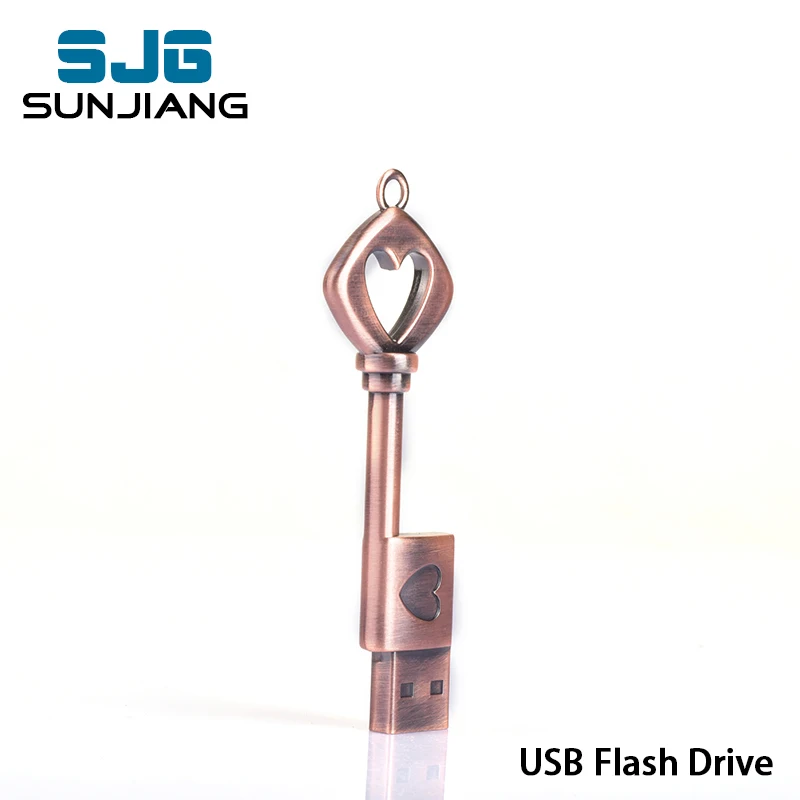 USB флэш-накопитель в форме сердца флешка-ключ 4GB/8GB/16GB/32GB/64GB флеш-накопитель usb