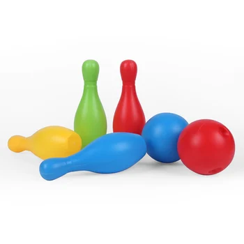 

NEW Arrive 17cm Height Kids Plastic Bowling Set with Ball and Pins Mini Interaction Leisure Educational Toys