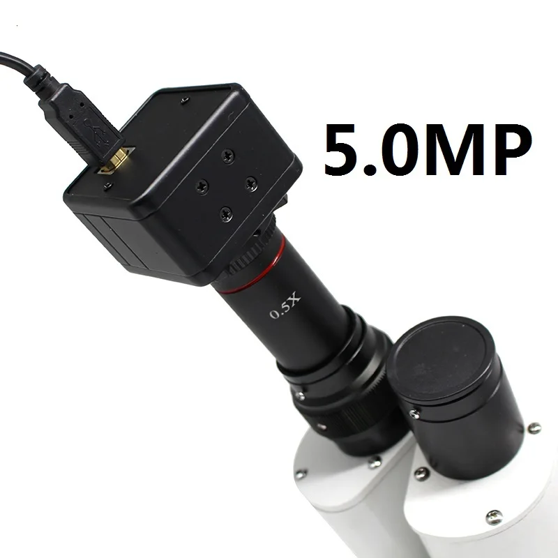 Электронный цифровой окуляр 5 0 МП микроскоп с креплением C 5x 4x 3x USB CMOS промышленная