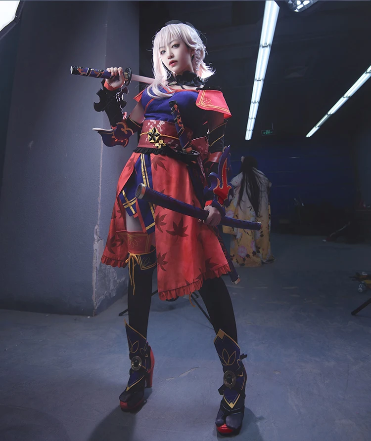 Игра аниме Fate Grand Order Saber Miyamoto Musashi Косплей Костюм Платье FGO униформа наряд костюмы для женщин