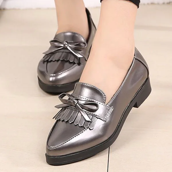 EAGSITY/женские лоферы на плоской подошве; слипоны с острым носком и кисточками для офиса; повседневная обувь для вечеринок; прогулочная обувь; кроссовки