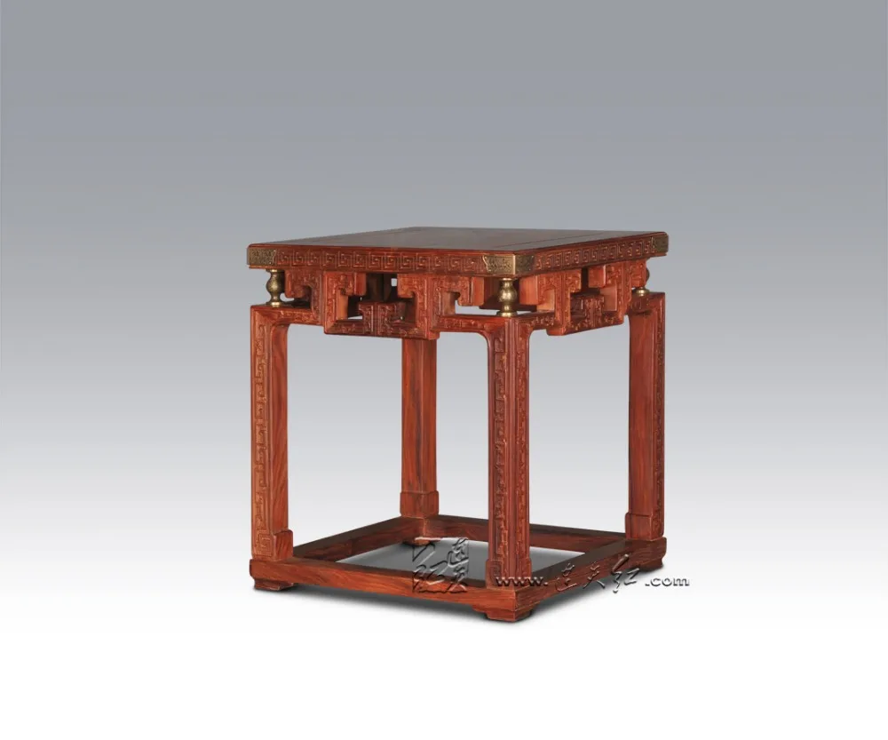 Fezes com Chi Projeto Sala de estar de Baixa Birmânia Rosewood Chinês Clássico Mobiliário Antigo Console de Mesa de Madeira Maciça Quadrado Banco