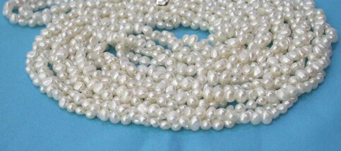 

ddh002943 LONG 90" 3strands Genuine baroque white pearls necklace 28% Discount