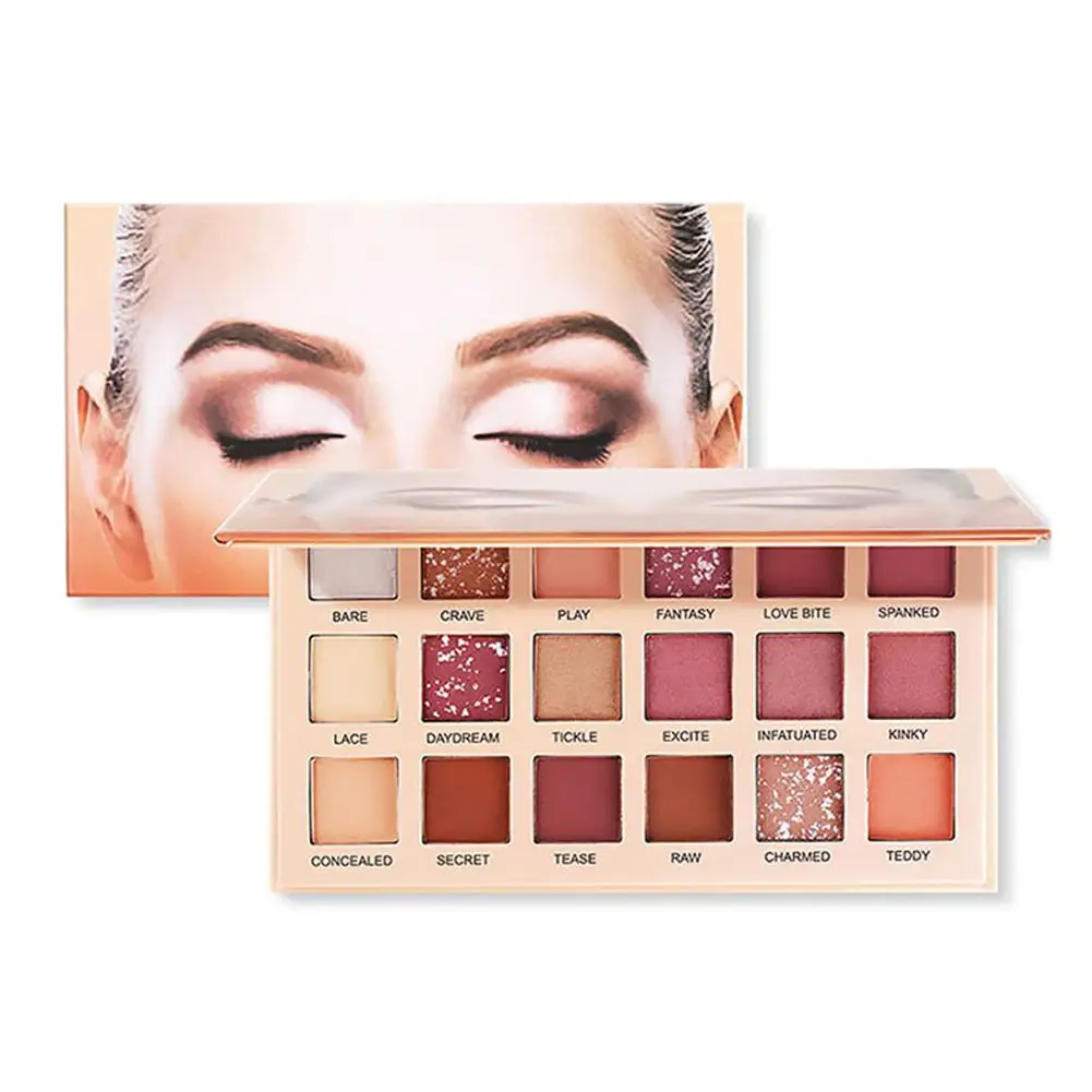 

Eyeshadow Palette Beauty Glazed New Nude 18 Colors Matte Shimmer Glitter Eye Shadow Powder Waterproof Eye Shadow Palette