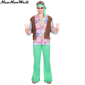 

Halloween Hip Hop Costume Vintage 50s Hippie Clothing Night Club Bar Party Stage Hip Hop Singers Performance Clothing
