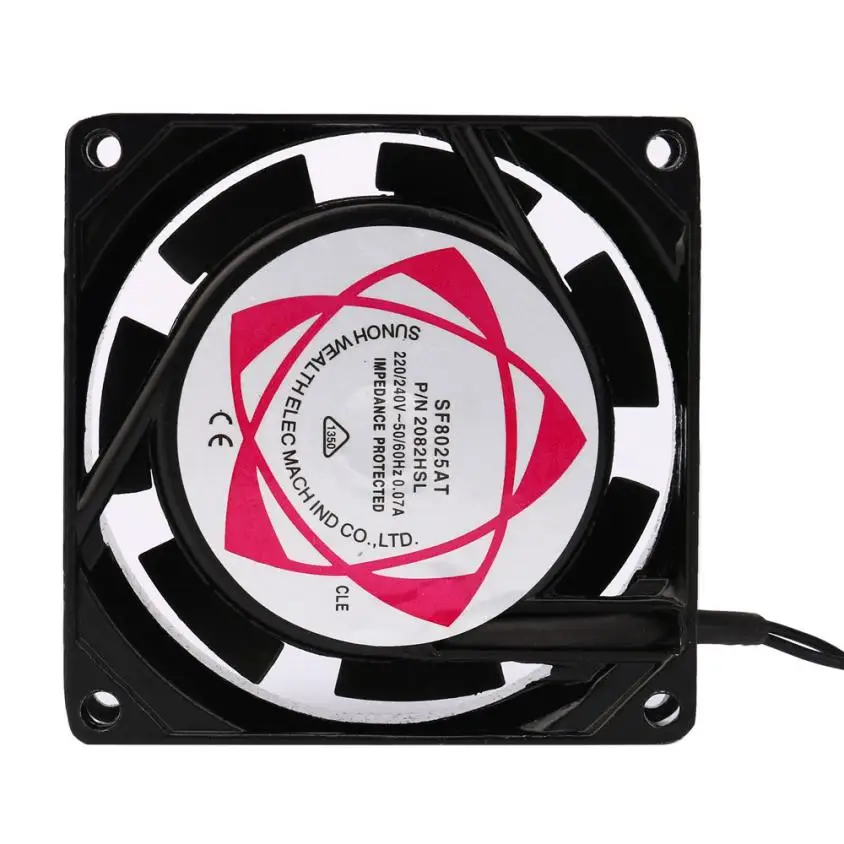 

High Quality 220V 240V 8cm 80mm x 80mm x 25mm AC Metal Brushless Cooling Industrial Fan Dec11