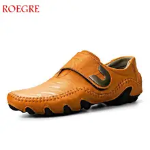 ROEGRE/деловая Мужская обувь из спилка с крокодиловым узором; мужские повседневные оксфорды ручной работы в стиле аллигатора; Мужские модельные туфли