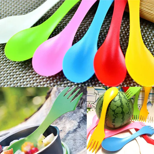 Полезный мини Spork Ланчбокс посуда для кемпинга походная вилка для использования на открытом воздухе комбинированный набор для альпинизма