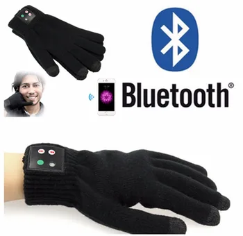 

Bluetooth Screen Touch Gloves with Built-in Speaker and Microphone chargeable with lithium battery Winter Knit Warm Mittens