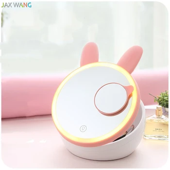 

Modern Rechargeable Storage Led Table Lights Make Up Mirror Desk Lamp for Living Room Bedroom Bedside Girl's Room Home Lighting