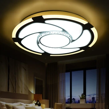 

Modern led ceiling lights for living room AC85-265V Crystal Indoor Lighting Round Bedroom Lamp Foyer Lamps acrylic ceiling light