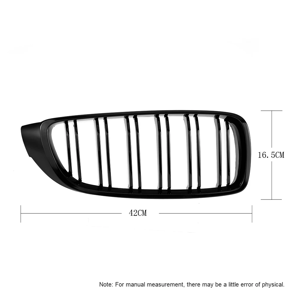 1 пара черный глянец передняя ноздри двойная планка M4 спортивный стиль гриль для BMW F32 F33 F36 F82 Кабриолет купе