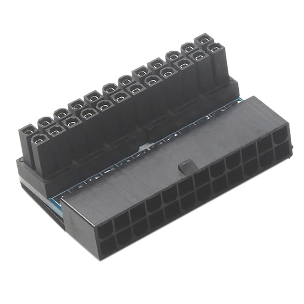 ATX 24Pin Female to 24pin Male Right Angle Power Supply Adapter for Desktop 