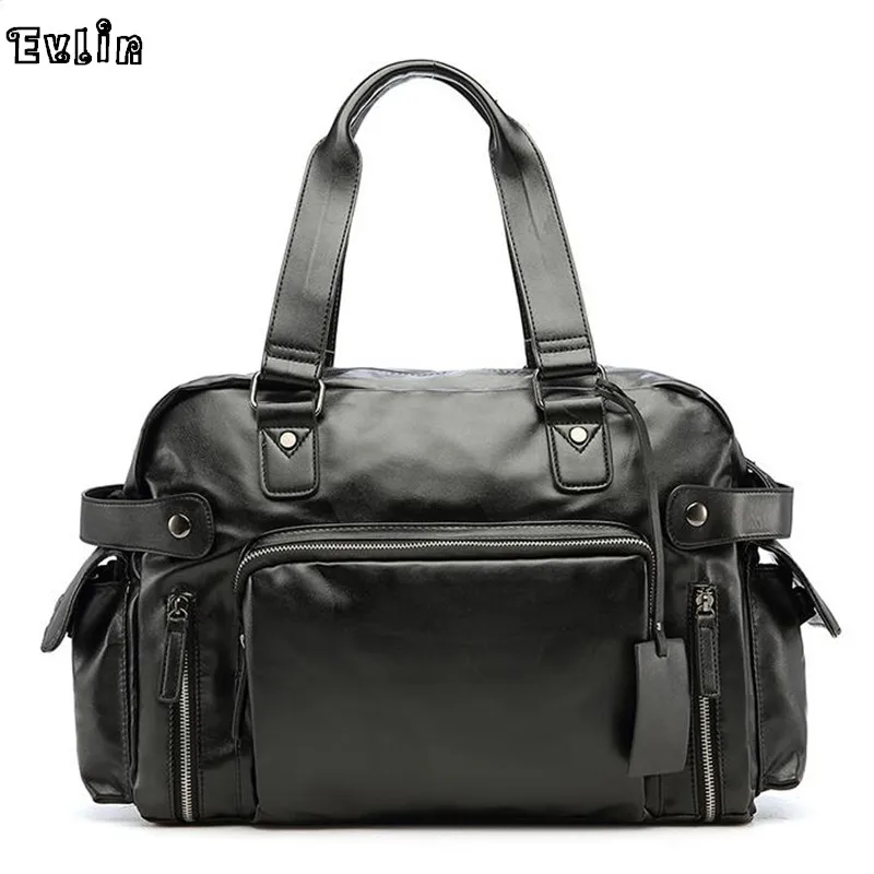 

Man Travel bag Super Fashion Men Large Leather Briefcases Handbags Black Man Crossbody Shoulder Briefcase Bag XKB45#