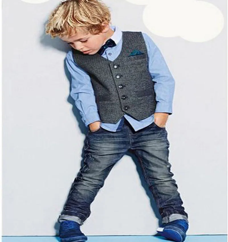 Autumn 2017 kids clothes sets 3piece set children boy tbear style boy set baby suit hooded coat + pants retail YAZ084