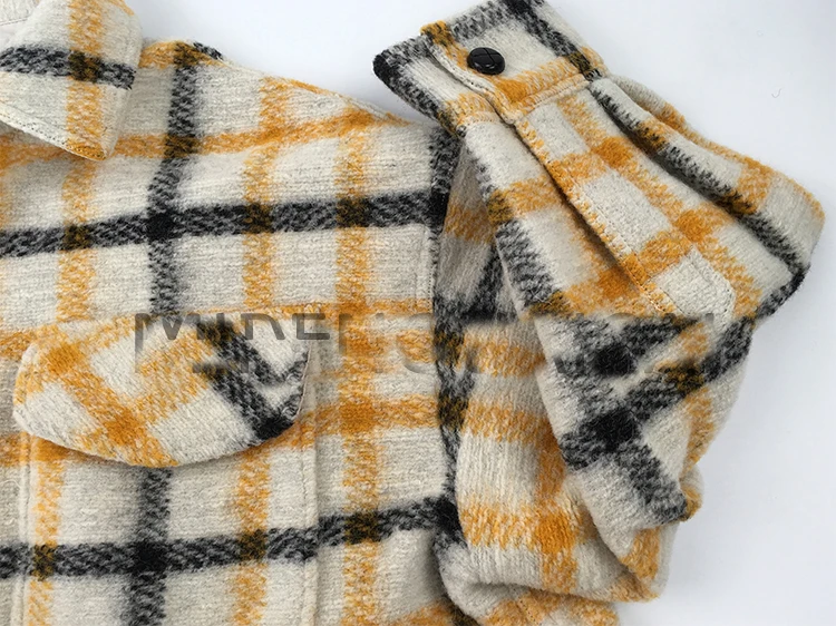 Automne Longue Plaid Veste Mirenguaicai Laine Manteau 2018 Nouveau Femmes ZnBxXqUq