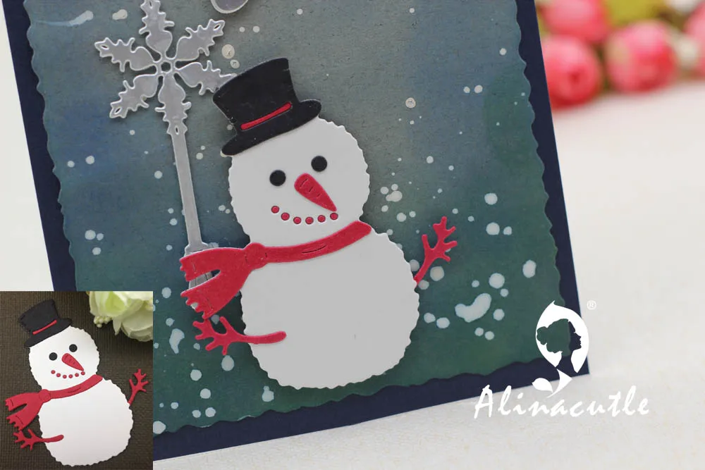 ieces Snow group die cuts for cards or scrapboo k 9