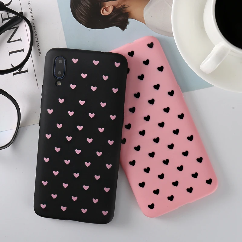 Силиконовый чехол с сердечками для VIVO V3 Max V5 V7 Plus V9 V11i Y66 Y55 Y53 Y69 Y79 Y85 Y71 Y83 Y97 Y93 Y91 Z1 New 2