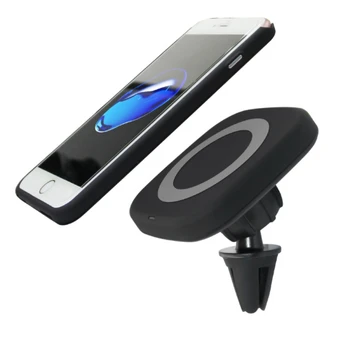 Wireless Car Charger Magnetic Holder QI Air Vent Stand 5V1A Charging Mount for iPhone 8 X Samsung Galaxy S7 S8 Plus