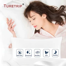 Turetrip King 21x3" водонепроницаемый протектор подушки набор из 2 наволочек против клещей постельное белье Подушка на молнии чехол для аллергии Pilow
