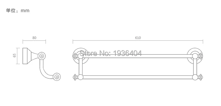 И розничная Античная бронза 60 см Полотенца крючок с фарфоровой один Полотенца стойки стены mounte Ванная комната аксессуары tr1009