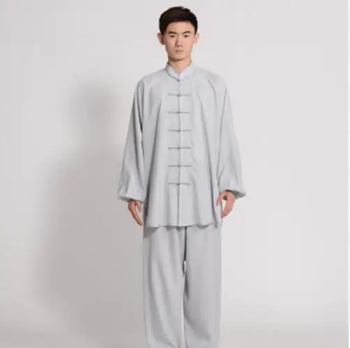 

2019 summer men's tang suit shirt + pants traditional chinese fu wushu uniform taiji clothing martial arts tai suits