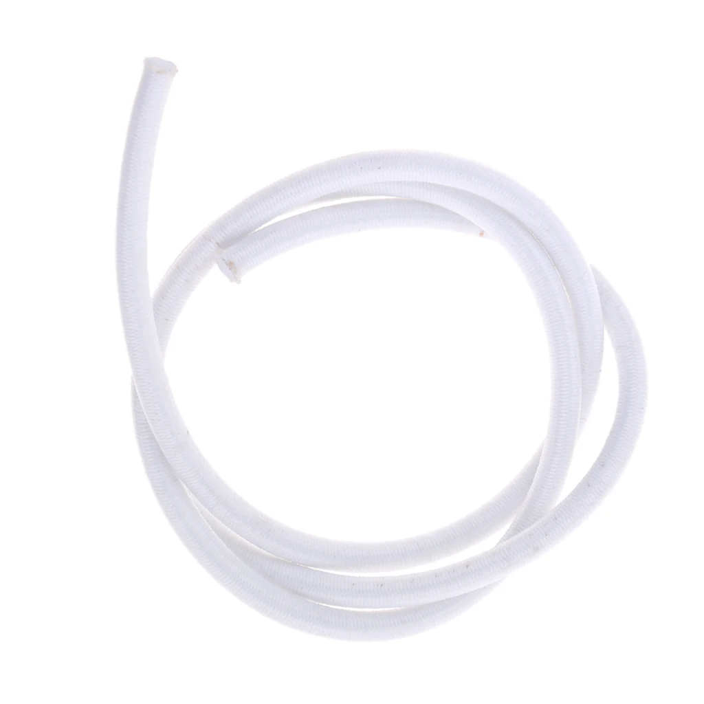 5 мм белый сверхмощный Эластичный гибкий круглый резиновый банджи веревка шок шнур стрейч веревка Привязать вниз, ремонт, замена, открытый - Цвет: 1 m