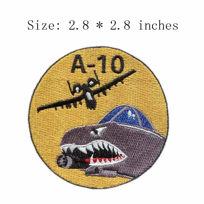 

A-10 airplane 2.8"wide embroidery for hoodie patch/patch floral/scarf patch