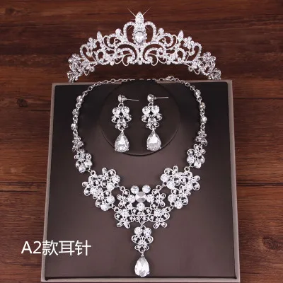 Moda Crystal Clear Jóias Nupcial Do Casamento Define Mulheres Pageant Prom Casamento Jóias Acessórios de Noiva Tiara de Jóias Brincos (8)