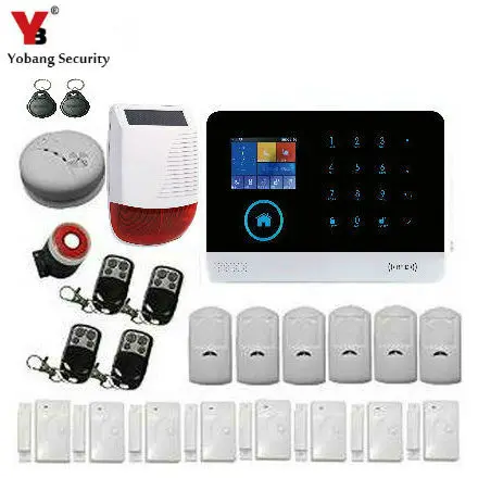 

Yobang Security WIFI gsm alarm system Touch Keyboard IOS Android APP 433MHz Home Burglar Wifi/GSM/GPRS/SMS Alarm System