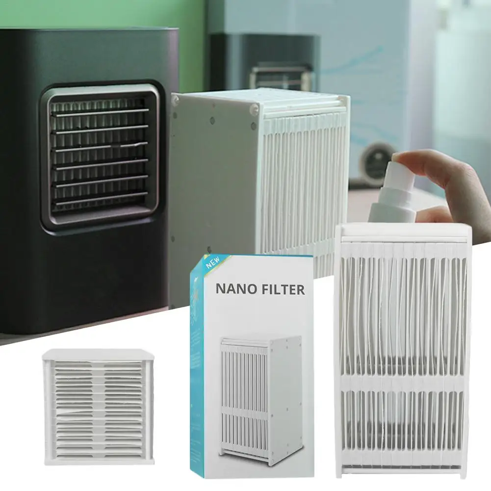 

Portable USB Air Conditioner Desk Fan Filter Cooling Humidifier Personal Quiet Anion LED Cooler for Home Office Outdoor Study Su