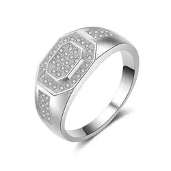 S925 стерлингов Серебряные кольца для Для мужчин Классические Дизайн Hombres Anillo Роскошные жених свадьба Ювелирные украшения Обручение кольцо
