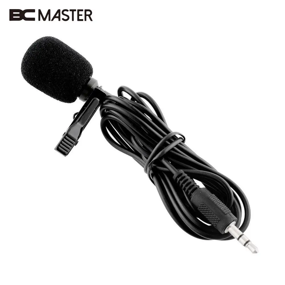 3.5mm Clip on Risvolto Cravatta Lavalier Microfono MIC Jack microfone