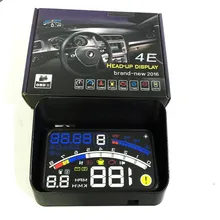 Универсальный автомобильный HUD 5," ЖК-дисплей OBDII Автомобильный Стайлинг Комплект топлива превышение скорости Спидометр Предупреждение ASH-4E-OBDII