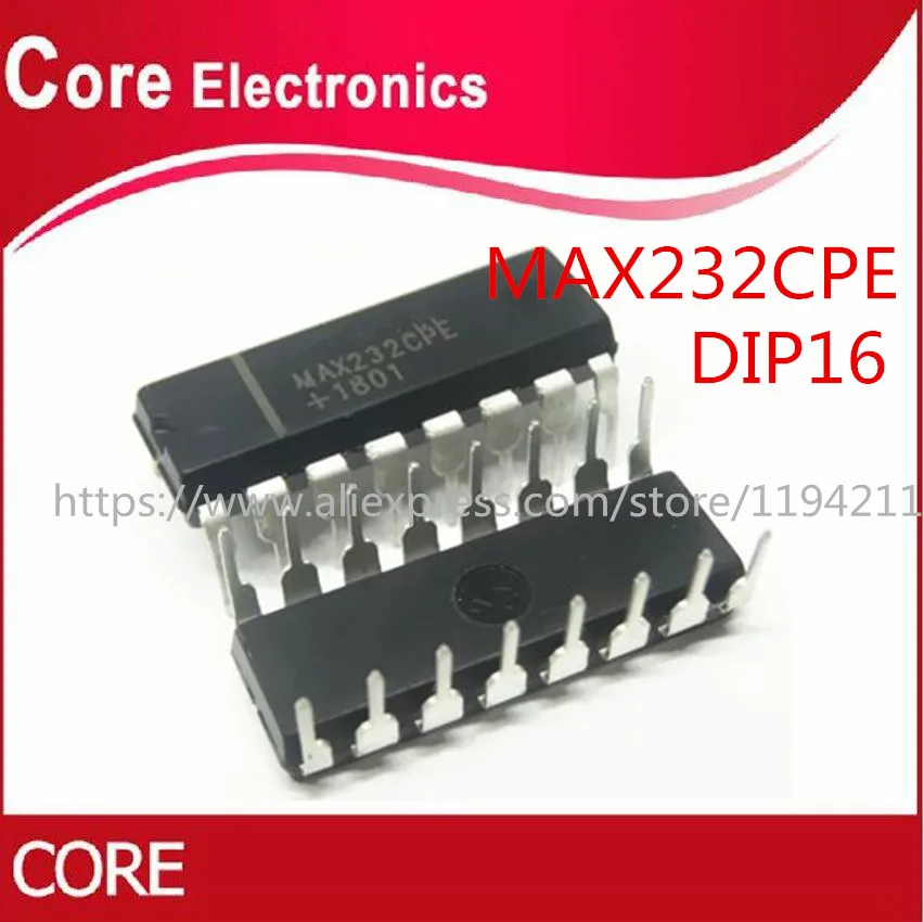 20pcs IC MAX232CPE MAX232 2DVR//2RCVR RS232 5V 16-DIP NEW