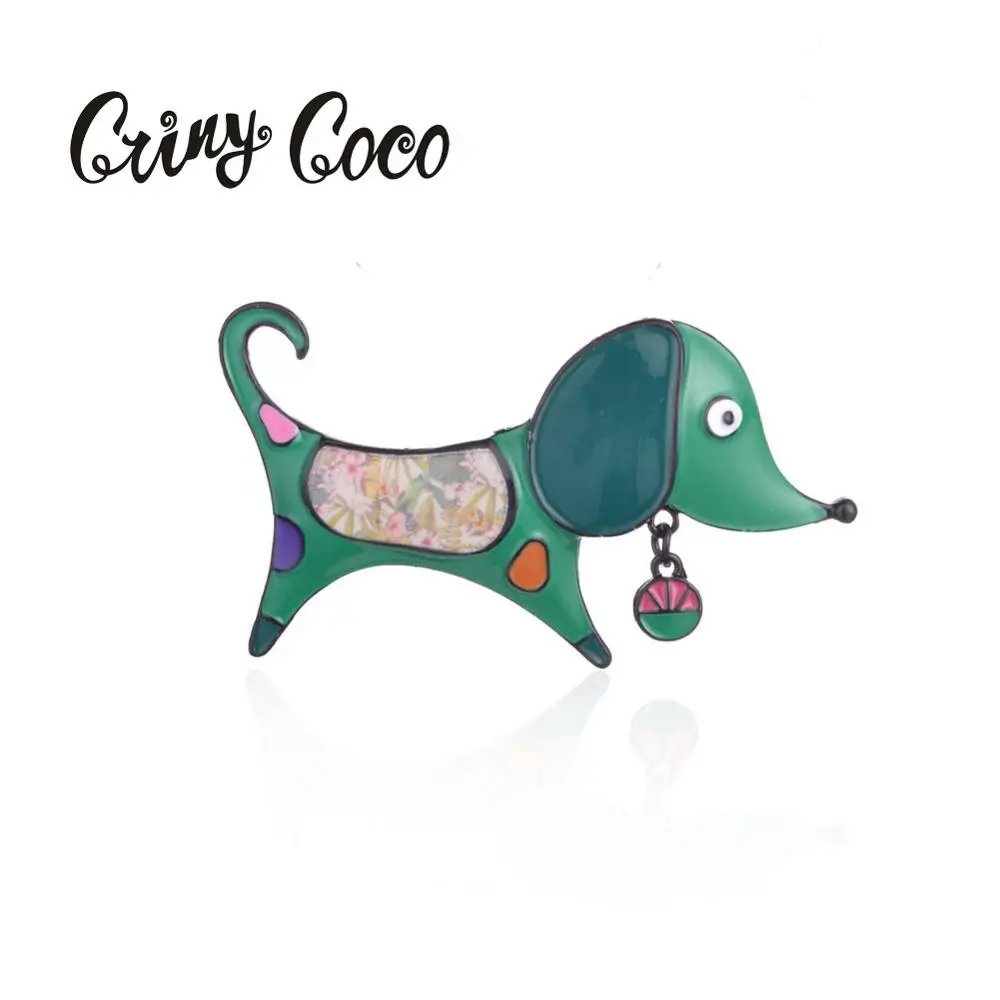 

New Design Alloy Green Dog Enamel Brooches Women Men's Metal Animal Brooch Pins Banquet Broche Pin Gift Scarf Buckle for Boys