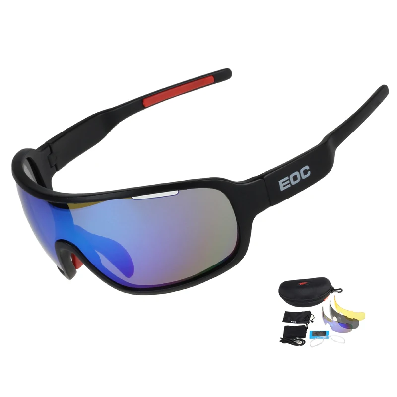 COMAXSUN поляризационные велосипедные очки для езды на велосипеде защитные очки для вождения, рыбалки, спорта на открытом воздухе солнцезащитные очки UV 400 3 линзы - Цвет: Black