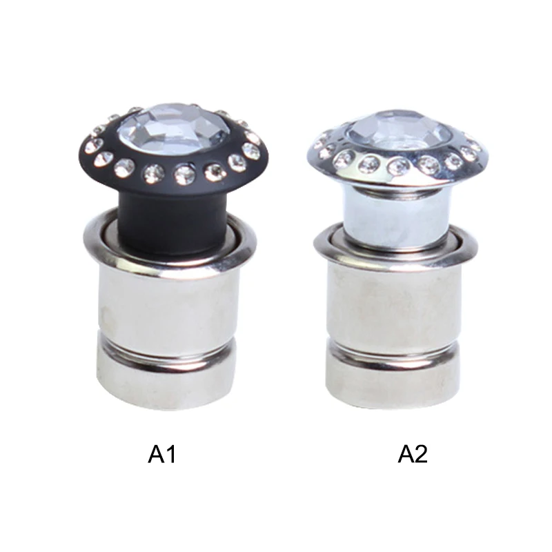 

Luxury Aluminum Car Cigarette Lighter With Small Crystal Rhinestones Golden Auto Accessories