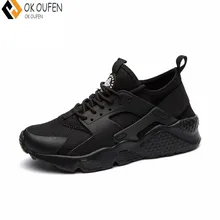 OKOUFEN sapatos casuais Novos Homens de Superstar Grife Tenis Masculino Adulto Ar Huarache Sapatos Krasovki dos homens Casuais Tamanho 36-47