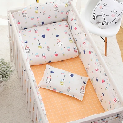 

Promotion! 9PCS full set baby Cot bedding set bed linen 100% cotton crib bedding,4bumper/sheet/pillow/duvet